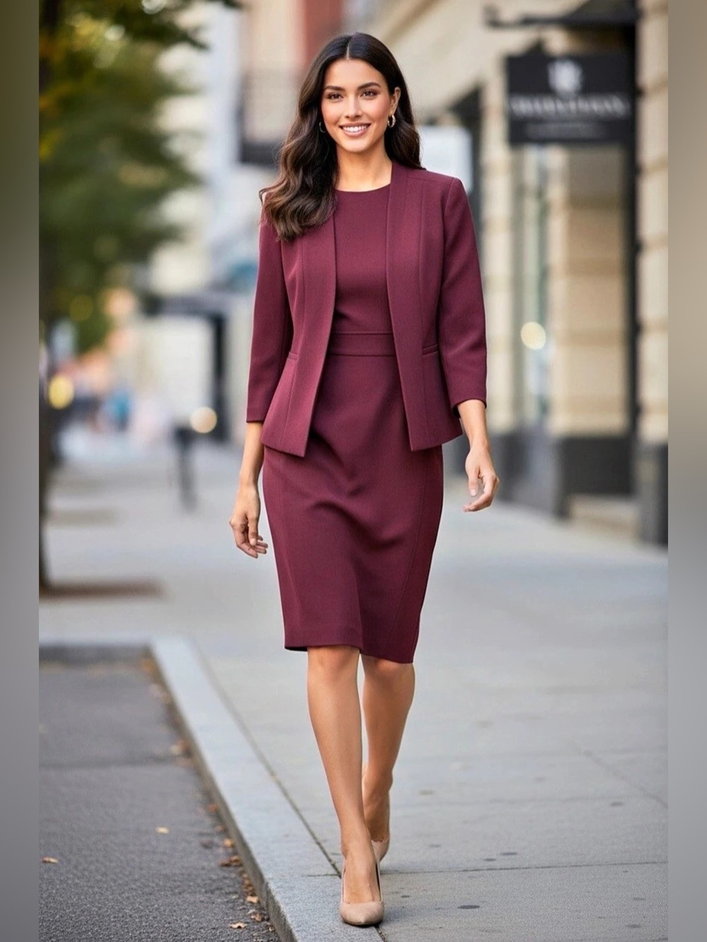 Kasper SHIRAZ Burgundy Blazer Size 12 NWT